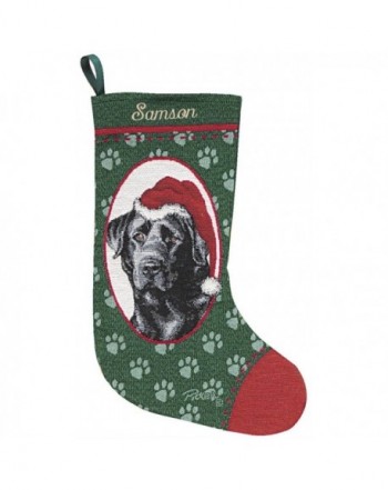 Personalized Black Labrador Christmas Stocking