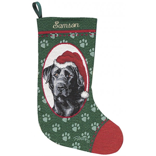 Personalized Black Labrador Christmas Stocking