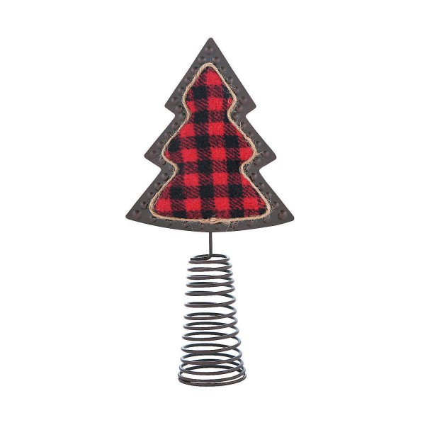 CusCus Buffalo Plaid Tree Topper