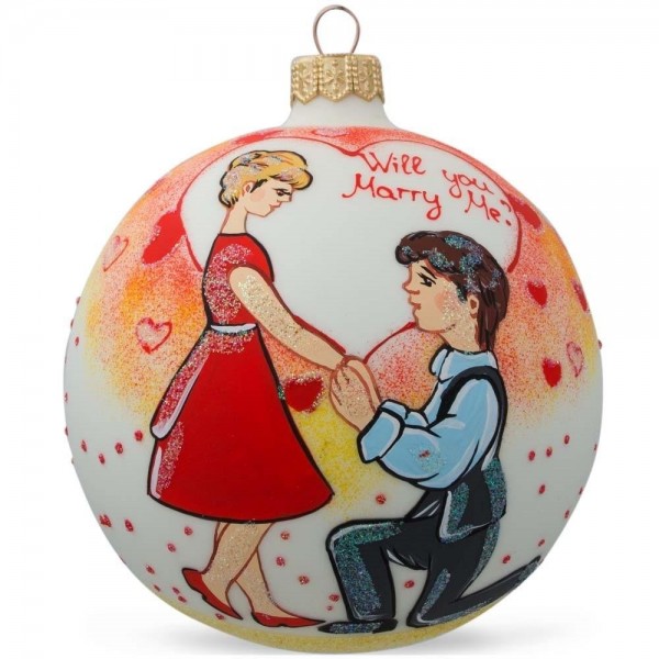 BestPysanky Engagement Christmas Ornament Inches