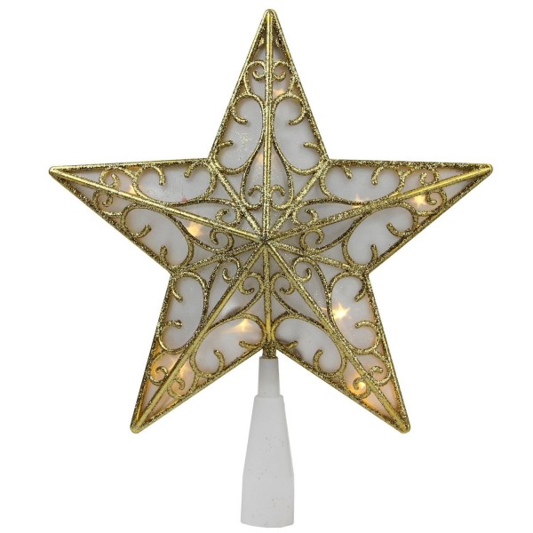 Gold Glitter Star Christmas Topper