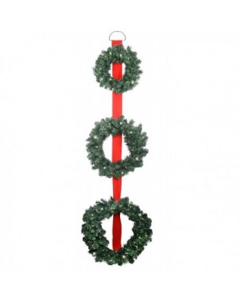 Pre Lit Balsam Christmas Wreaths Ribbon