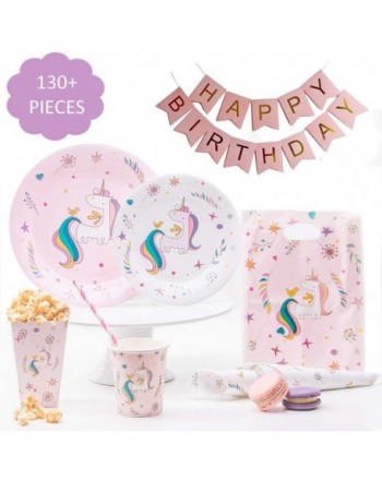 130 pcs Unicorn Party Supplies