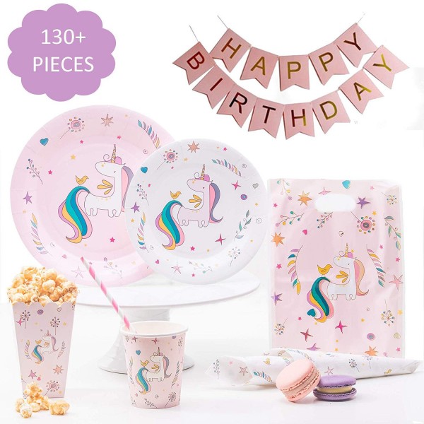 130 pcs Unicorn Party Supplies 130 pcs Unicorn Party Supplies