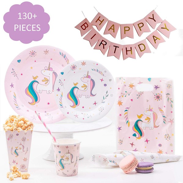 130 pcs Unicorn Party Supplies