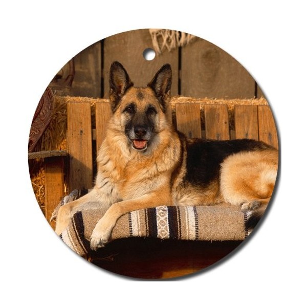 German Shepherd Ornament porcelain Christmas