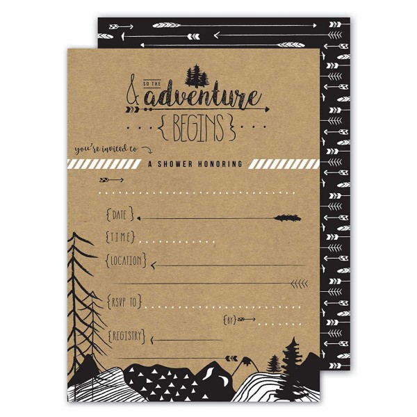 Adventure baby shower invitations fill