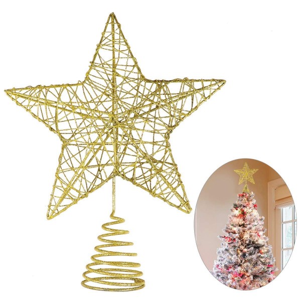 Christmas Star Tree Topper Glittered