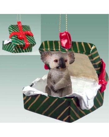Koala Gift Box Christmas Ornament