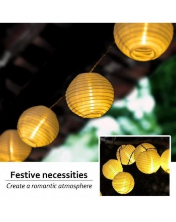 Solar Lanterns String Lights - Fairy Lights 19.7ft 30LED Outdoor Solar ...