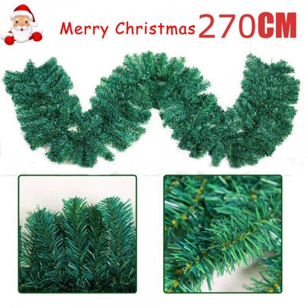 9 Feet Christmas Garland Decorations Outdoor Indoor Artificial Pine ...