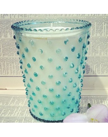 Simpatico Marine Hobnail Glass Candle