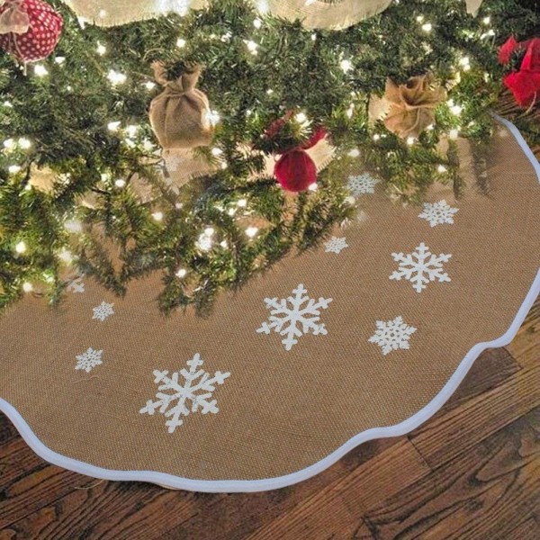 OurWarm Snowflake Christmas Burlap Decorations