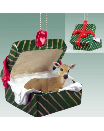 Deer Gift Box Christmas Ornament