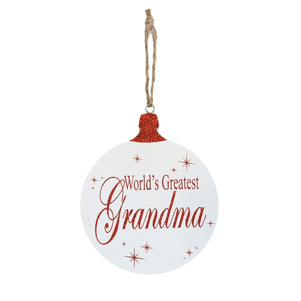 Worlds Greatest Grandma Ornament Plaque