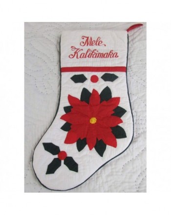 Hawaiian quilted appliqued Christmas Stockings