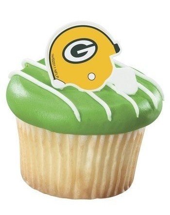 Green Packers Football Helmet Cupcake