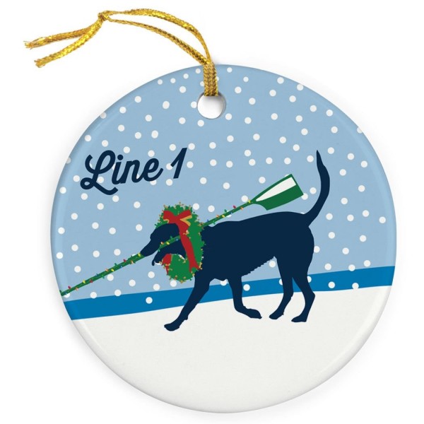 ChalkTalkSPORTS Personalized Porcelain Ornament Christmas