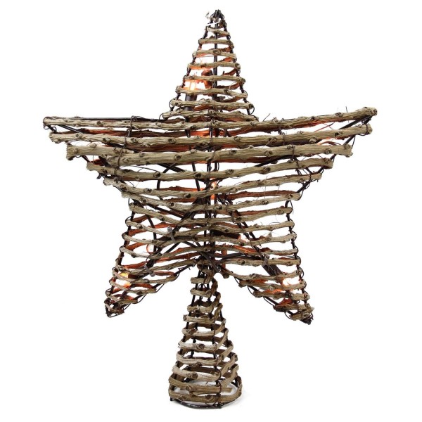 Northlight Natural Rattan Christmas Topper