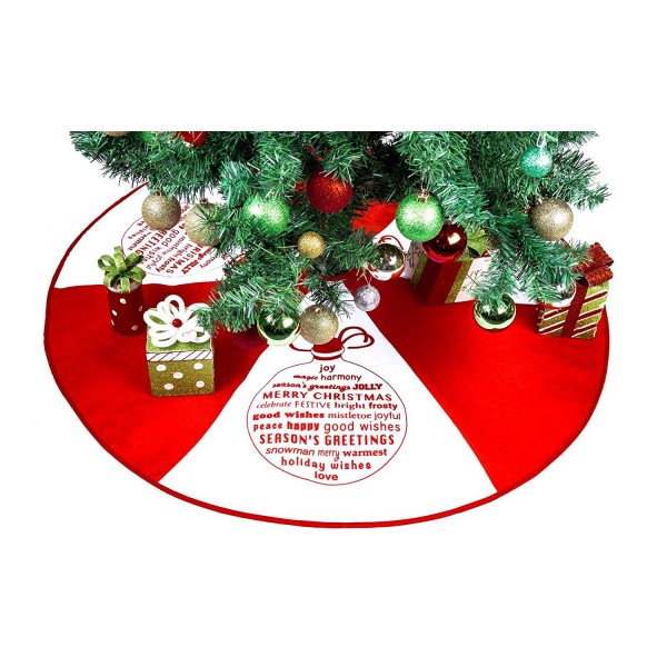 Red White Tree Skirt Greetings