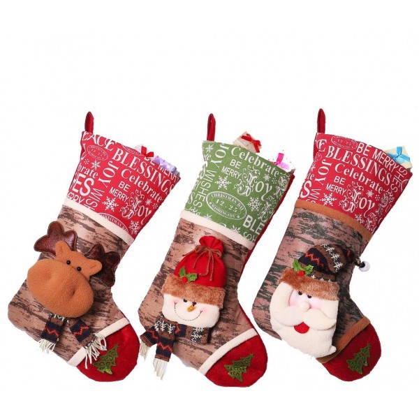 Donbomely Christmas Stockings Holiday3D Decorations