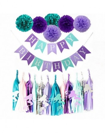 Mermaid Decorations Lavender Birthday Supplies