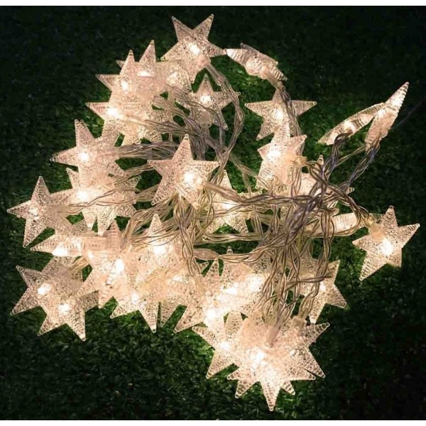 4M 40 LED Battery Powered Fairy string light-Five-pointed Star String ...