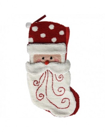 Glitzhome 3D Santa Rug Hook Stocking