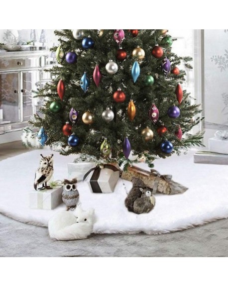 christmas tree skirt plush white