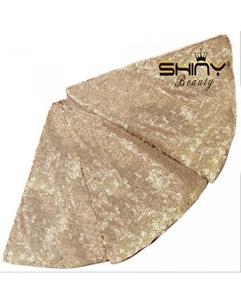 ShinyBeauty Champagne Sequin Tree Skirt 48Inch Skirt