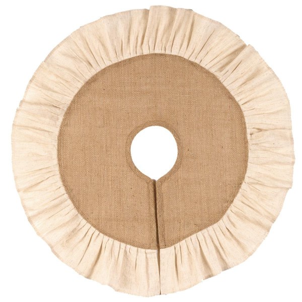 Burlap Cream Ruffle Tree Skirt