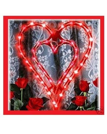 LIGHTED DOUBLE HEART WINDOW DECOR