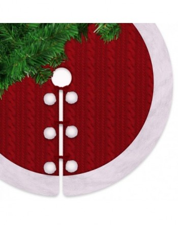 LimBridge Knitted Christmas Burgundy Decoration