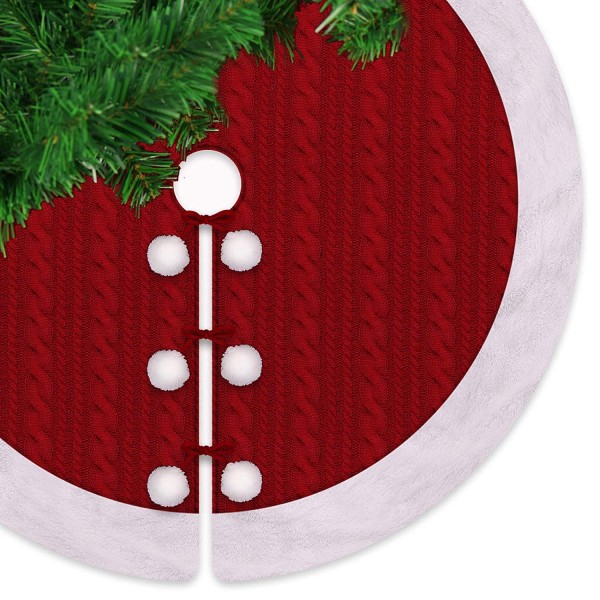 LimBridge Knitted Christmas Burgundy Decoration