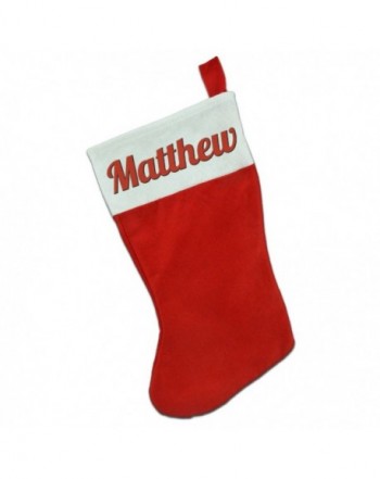 Christmas Holiday White Felt Stocking