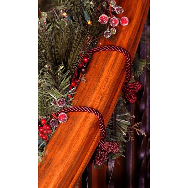 Decorative Garland Ties Pack Burgundy