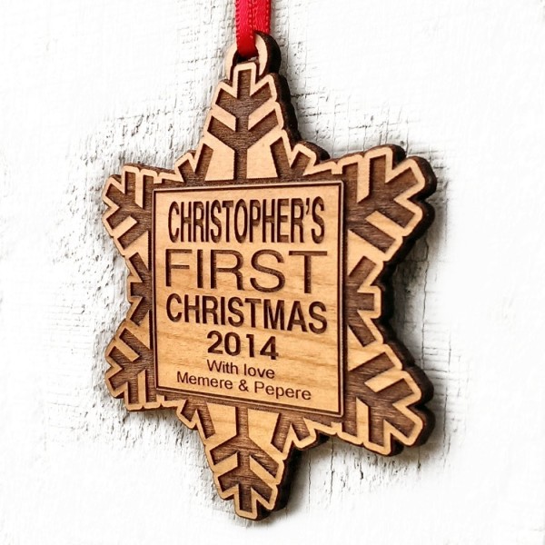 Personalized New Baby Christmas Gift Ornament