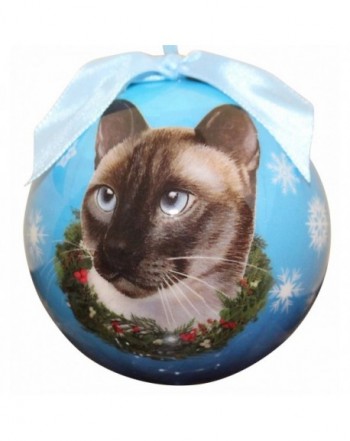 Siamese Cat Christmas Ornament Personalize