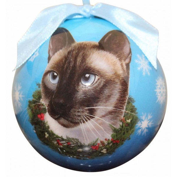 Siamese Cat Christmas Ornament Personalize