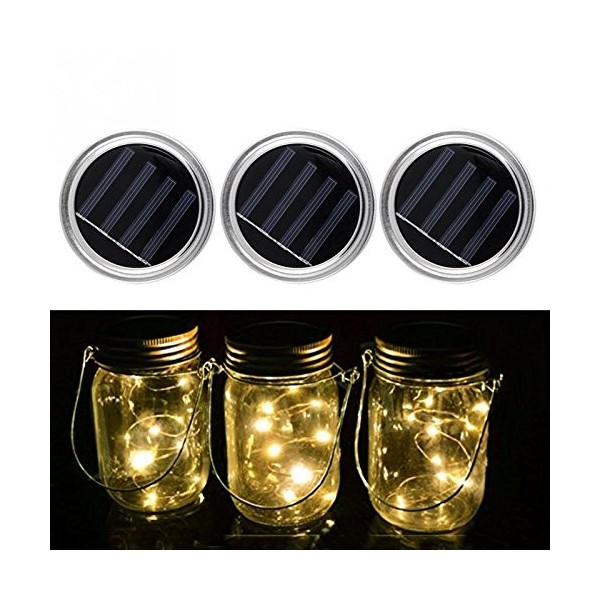 3Pack Solar Insert LED String Lights Decoration