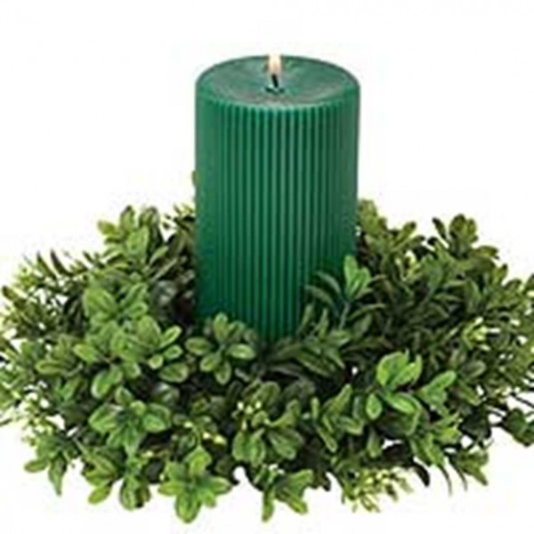 Boxwood Candle Rings 4 5 Inch