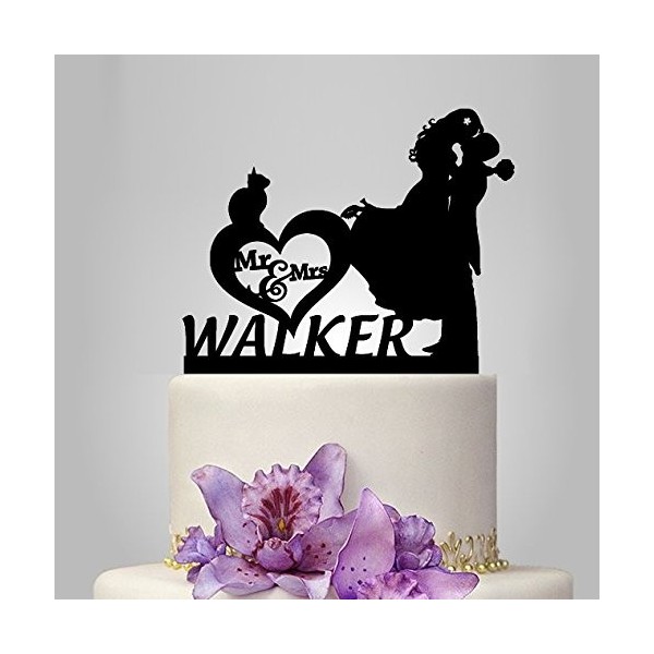buythrow Wedding Topper Silhouette Decoration