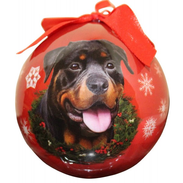 Rottweiler Christmas Ornament Shatter Personalize