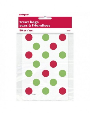 Green Polka Christmas Treat Bags