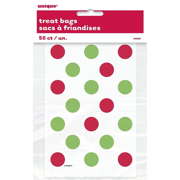 Green Polka Christmas Treat Bags