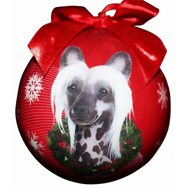 Chinese Crested Christmas Ornament Personalize