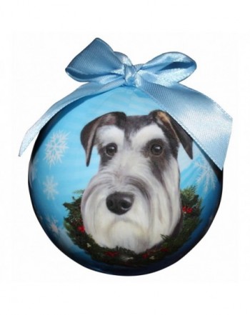 Schnauzer Christmas Ornament Shatter Personalize