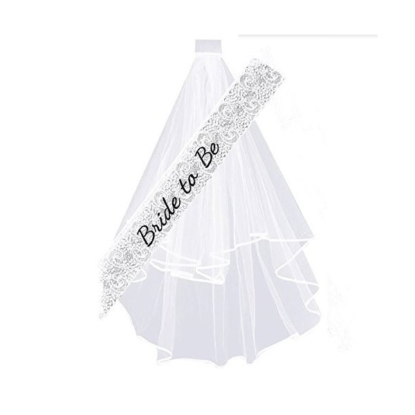 Bachelorette Party Bridal Sash Veil