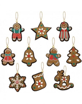 Athoinsu Christmas Decorations Gingerbread Snowflake