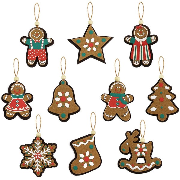 Athoinsu Christmas Decorations Gingerbread Snowflake